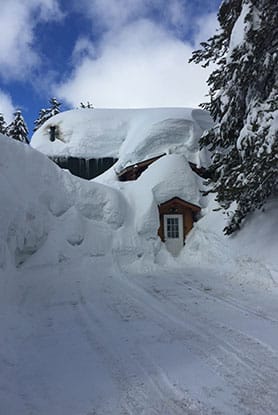 Snowy Nevada roof